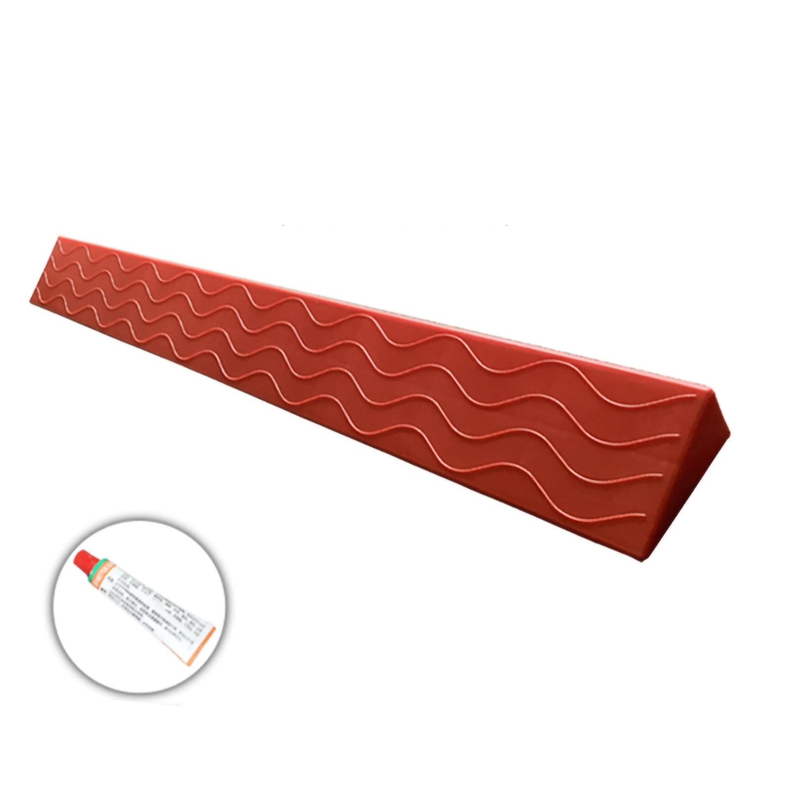 Rampa de acceso portátil para silla de ruedas, rampa de umbral de entrada antideslizante para puertas, escalones y bordillos, rampa de goma resistente para uso en interiores y exteriores
