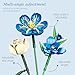 ILIEMOC Blue Brick Flower Bouquet Building Set, 766 PCS DIY Floral Arrangement Kit for Home Decor, Compatible with Lego Flowers, Creative Artificial Building Flowers for Vase Display