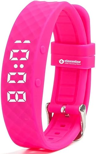 eSeasongear VB80 - Reloj con 8 alarmas vibratorias, vibración silenciosa, despertador y recordatorio de medicamentos para TDAH