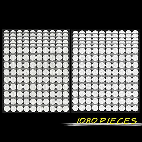 1080 Pcs Velcr Rond 1 cm, 540 Pairs Scratch Rond 10 mm Blanc, Fruitlet® Scratch Adhésif Rond, Scratch Autocollant Rond Hook Loop Adhésives pour Bricolage,...