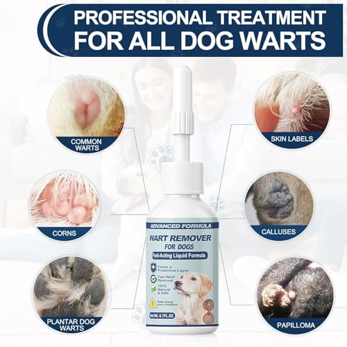 Removedor de verrugas para cães, tratamento natural de remoção de verrugas para cães, elimina rapida