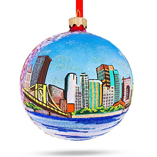 Boule de Noël Pittsburgh en verre durable pour remplacer le plastique terne - 7