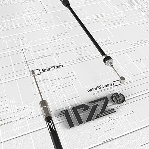 1PZ D1E-VNE Motorrad Daumengas 22 mm Daumen Gaspedal Controller mit Gaskabel Ersatz für 50cc 70cc 90cc 110cc 125cc Pocket Bike Motorrad ATV Dirt Bike