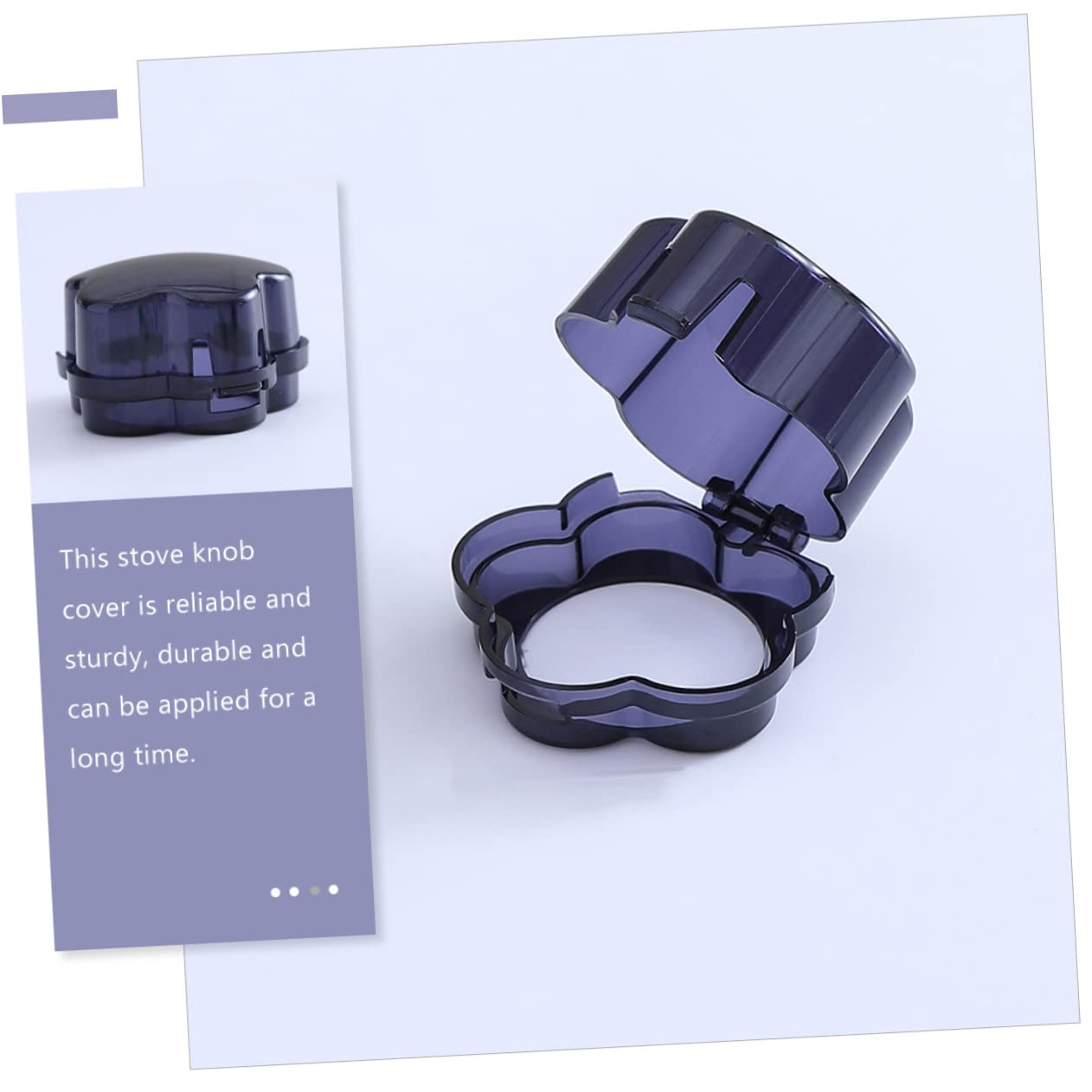 Kisangel Translucent Gas Knob Guards 6 Piece Child Proof Stove Burner Covers for Oven Safety