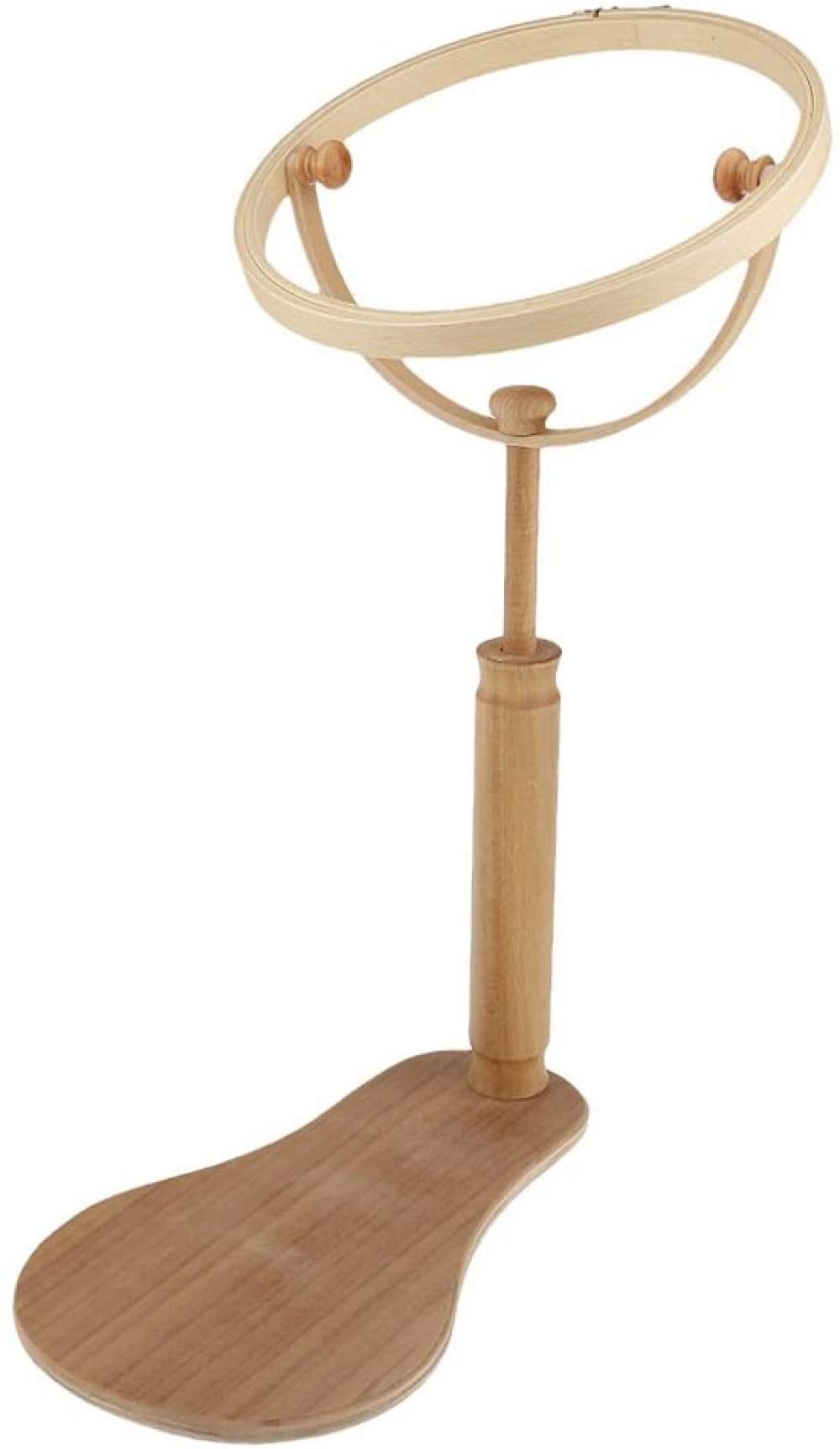 Adjustable Cross Stitch Floor Stand, Wooden Frame Embroidery Cross Stitch Needlework Lap Frame Craft Tool -Floor Standing Tapestry Cross Stitch Frame - 35-46cm