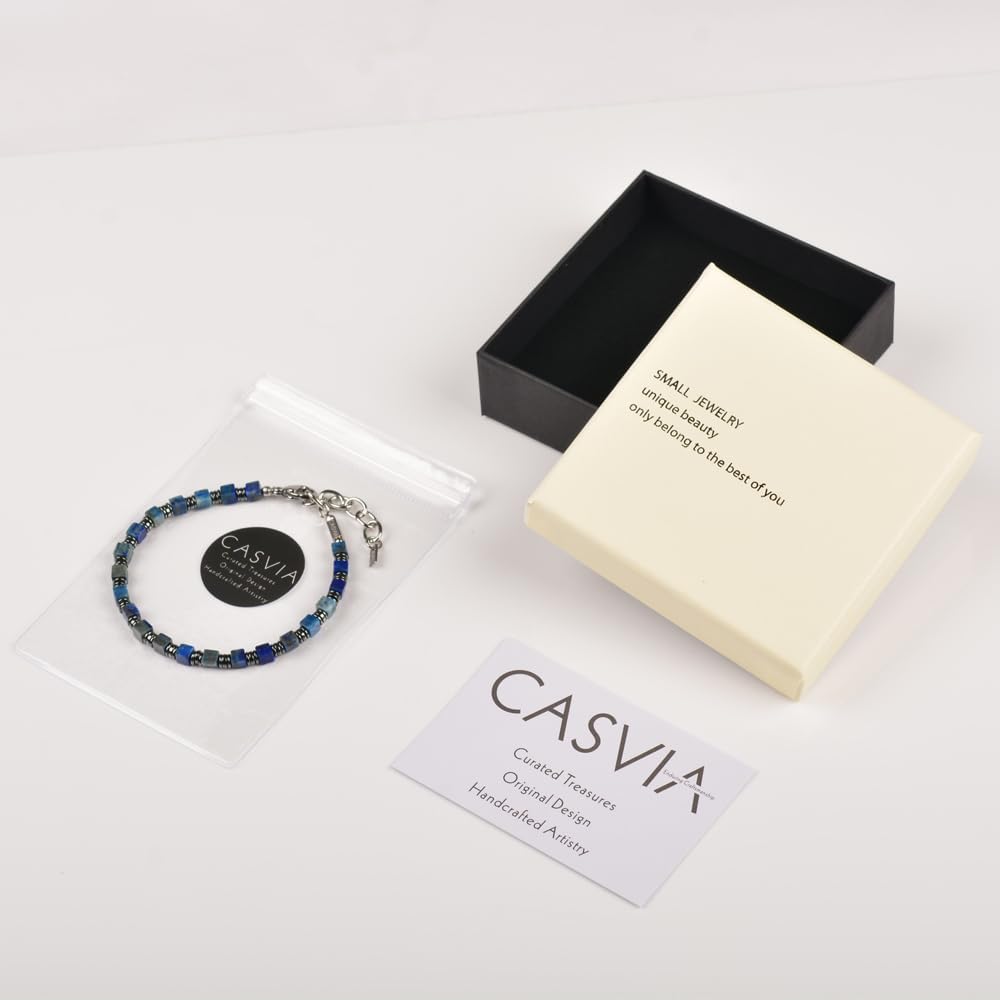 Handmade Mens Bracelets Exclusively Crafted with Natural Lapis Lazuli and Hematite the Premium Bracelets for Men as Exceptional Mens Jewelry for Unrivaled Energy and Style Appeal - Image 6