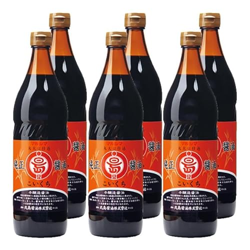 丸島醤油 純正醤油 こいくち 900ml こいくちしょうゆ 6本セット 本醸造 特級醤油 じっくり熟成 丸大豆 大豆 小麦 食塩 伝統 小豆島 濃口 まとめ買い