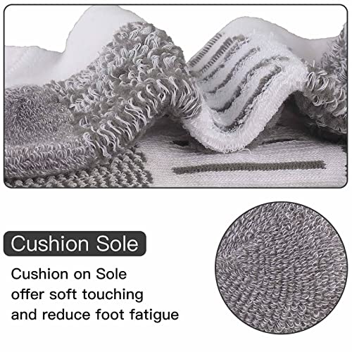 Heatuff 8 Pairs Men's Athletic Ankle Socks Cushioned Moisture Wicking Running Low Cut Sports Socks (Shoe Size 13-16) #TOP3