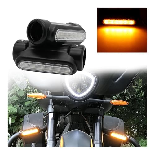Feu commutation moto blanc ambre clignotant étanche pour crash bar