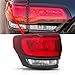 Left Driver Side Outer Tail Lights Assembly Compatible with 2014-2022 Jeep Grand Cherokee SRT Taillights Rear Brake Lamp, Replace OE#68236105AB, Black Frame
