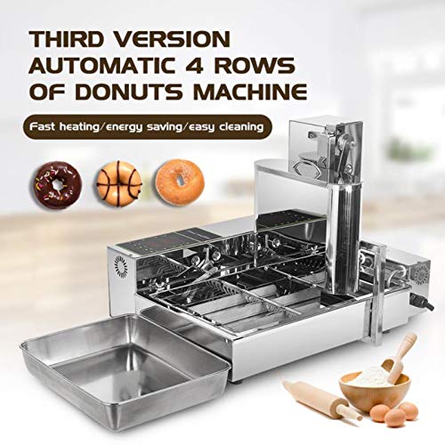 CanKun Automatische Donut-Herstellungsmaschine,1500W Vollautomatisch Donut Maker Maschine 6L Edelstahl Donutmaschine 3… – Bild 3
