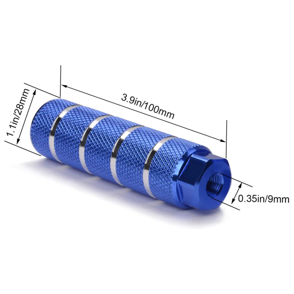 ifundom 1Pair Footrest Lever Back Axle Cylinder Pegs for Mountain Bike Accessory Practical Blue Design for Outdoor Riding for Bicycle Enthusiasts and Families