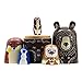 Tphon Russian Nesting Dolls Bear Wooden Matryoshka Dolls for Kids Handmade Cute Cartoon Animals Pattern Nesting Doll Toy Stacking Doll Set of 5