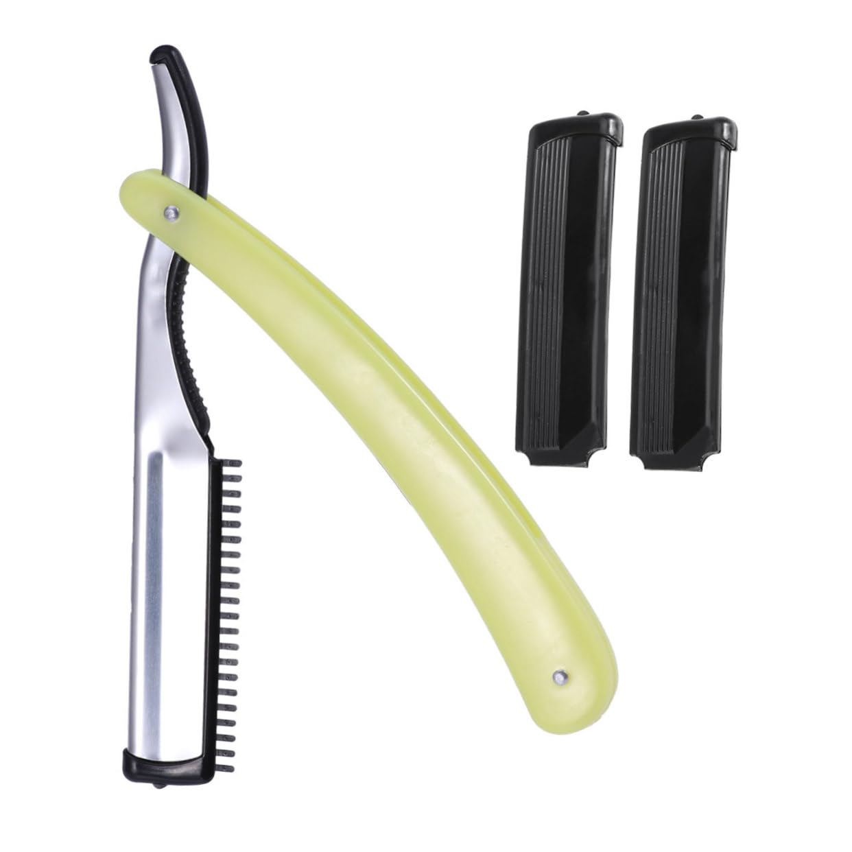 BELLIFFY Straight Razor Barber Manual Shaver Stainless Steel for Beard Sideburns Short Fine Hair Home Travel Use