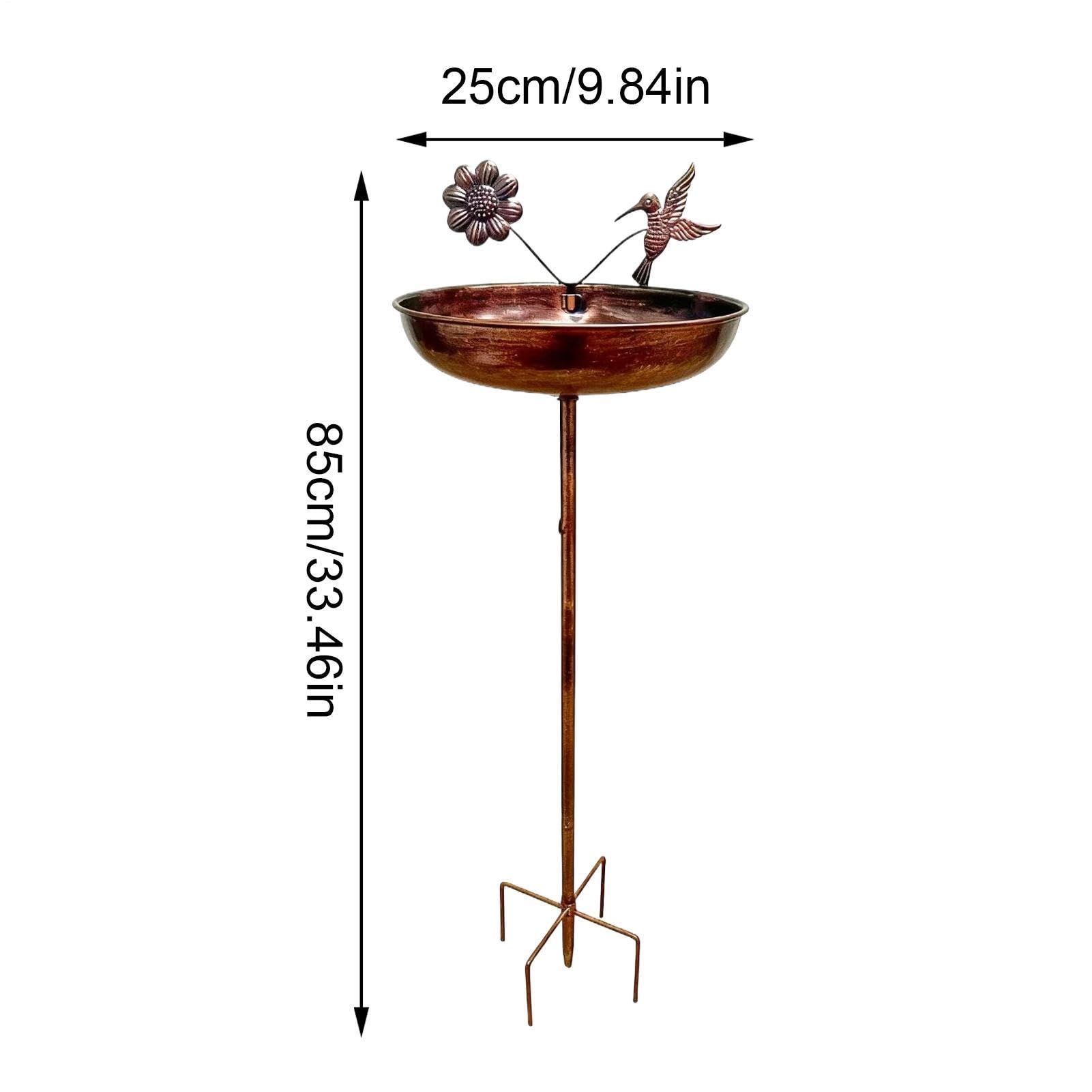 Bagno Di Da Giardino Esterno | Abbeveratoio per in metallo 83,8 cm - D'Acqua Per Con Picchetto | per colibrì e in giardino cortile la fattoria sulla terrazza e