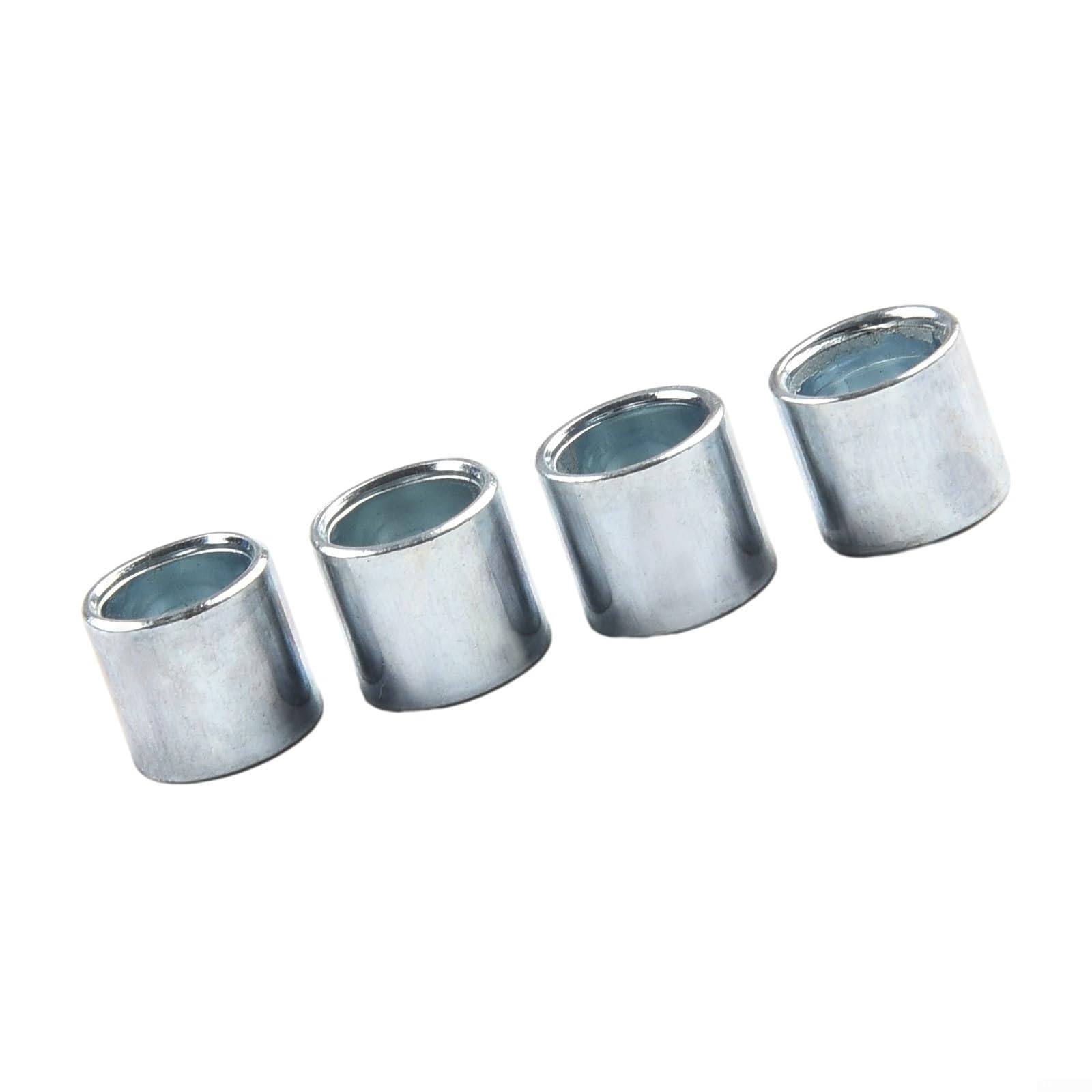 Lot de 4 ou 8 entretoises de roulement en alliage de 10 mm pour roues de skateboard, scooter et patins à roues alignées – Diamètre intérieur de 8 mm, construction en acier, lot de 4 ou 8 (argenté)