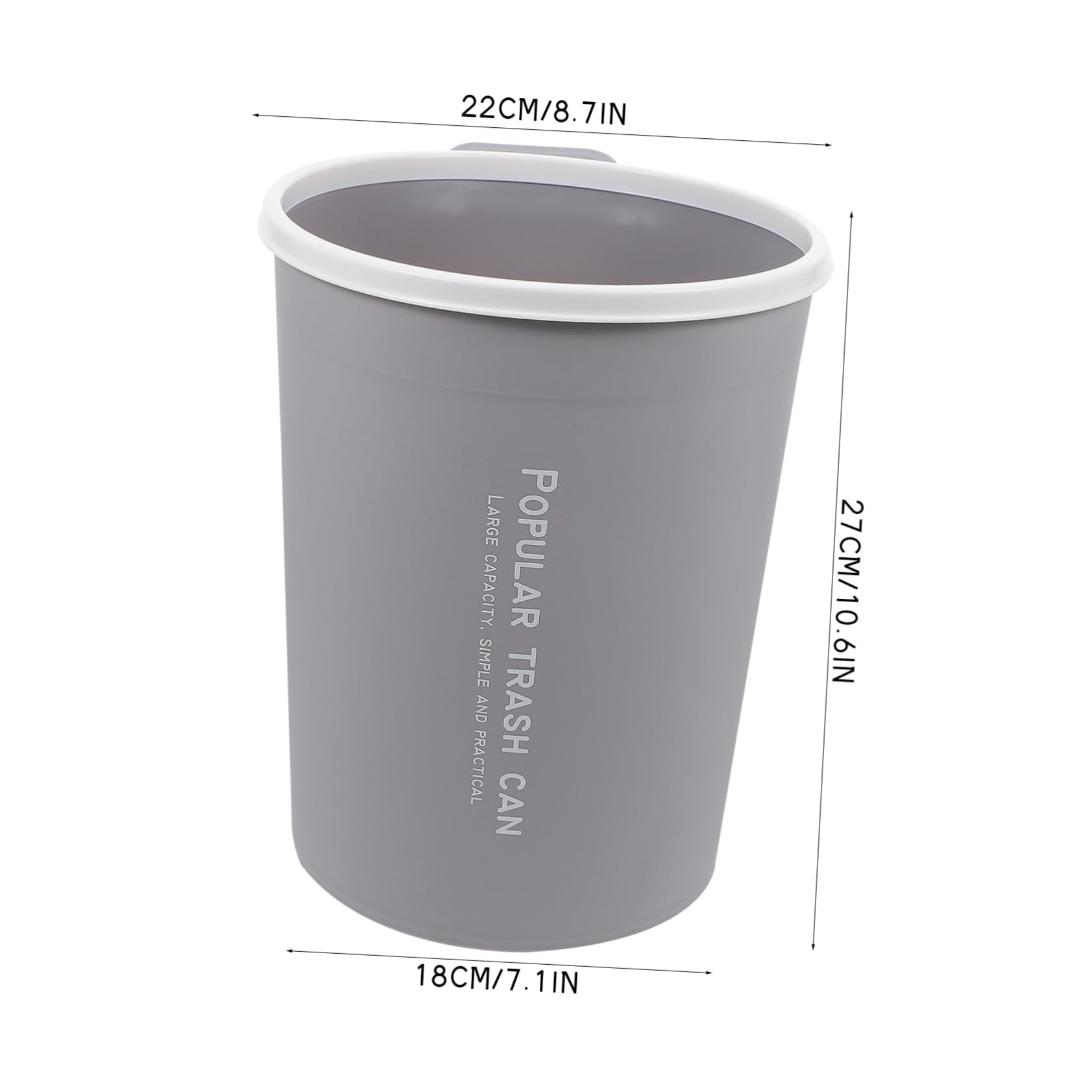 MAGICLULU Bathroom Waste Baskets Round Ash-bin Easy to Use and Clean Sturdy and Modern Garbage Cans for Kitchen