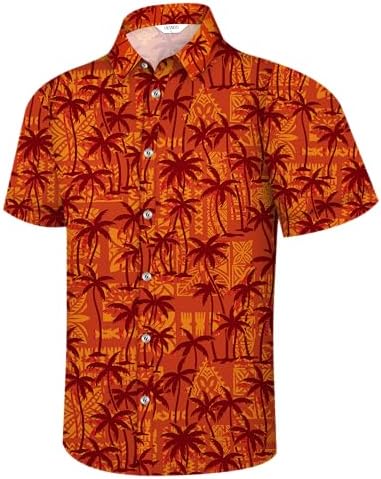 Hawaiian Shirt for Men Tropical Shirts Summer Beach Button Down Short Sleeve Luau Aloha Floral Cruise Vacation Outfit 2025