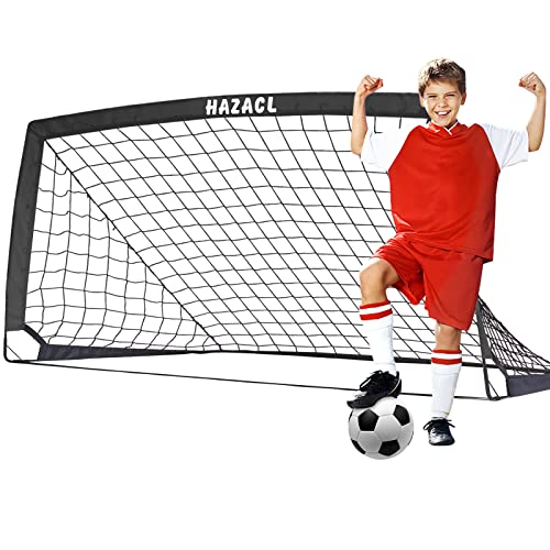 Hazacl Kid Soccer Goal For Backyard 6X4Ft Portable Soccer Net For Backyard Large Pop Up Soccer Goal Net With Carry Bag For Indoor Or Outdoor #TOP3
