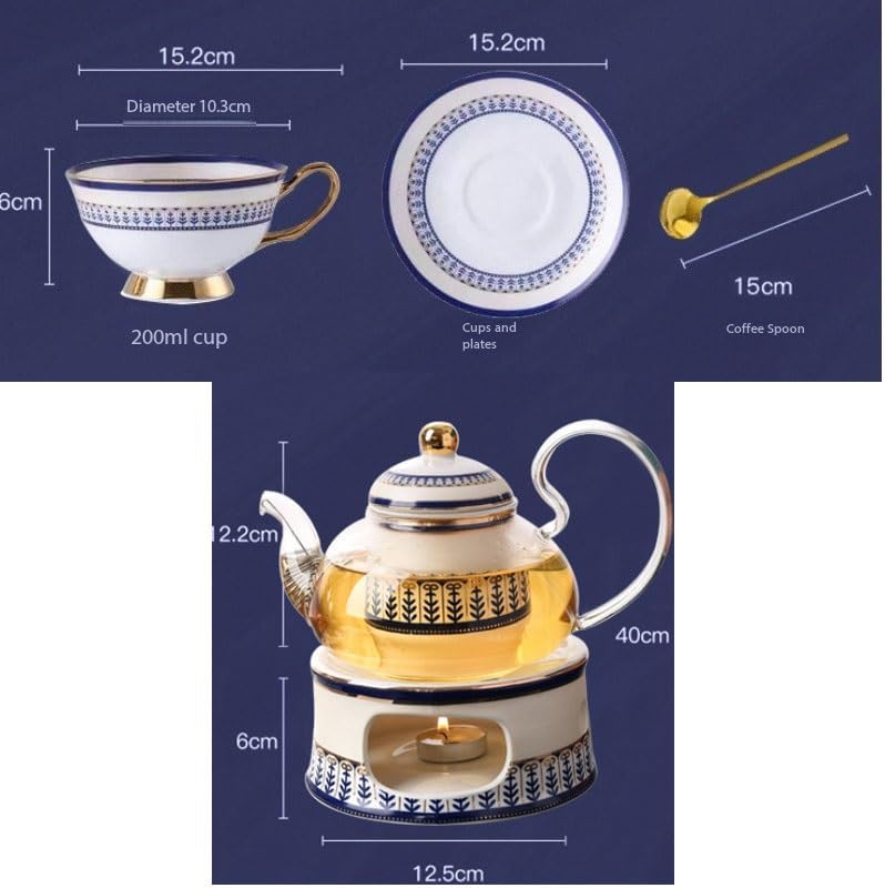 Light Luxury Flower Teapot Fruit Afternoon Tea Set Coffee Pot for Banquet Hotels