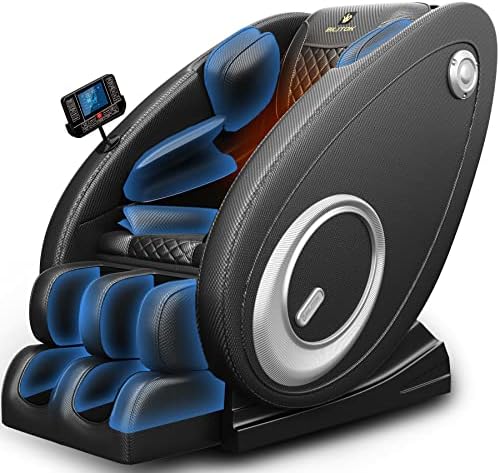 Massage Chair Blue-Tooth Connection and Speaker, Recliner with Zero Gravity with Full Body Air Pressure, Easy to Use at Home and in The Office(Black)