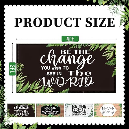 Image of ROCEEI Pack of 4 Fluorescent Light Covers for Ceiling Lights, 4 x 2 Ft, Magnetic Light Covers for Classroom Office Home School Ceiling Decor(Farmhouse)