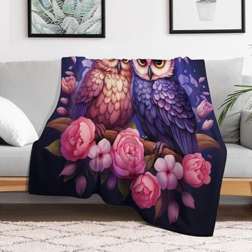 Couverture flanelle hibou douce pour vos voyages et vos soirées sur le canapé - 3