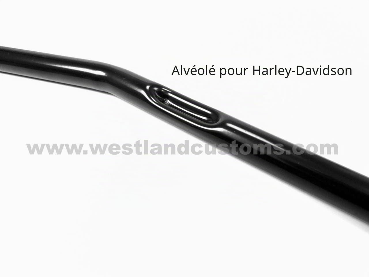 1 Pouce (25,4mm) Guidon Ape Hanger 22cm Noir pour Harley-Davidson