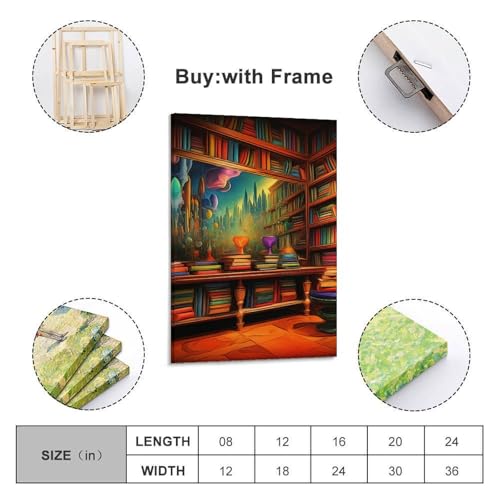 Tableau impression sur toile de qualité premium bibliothèque murale TNSGHAVED
