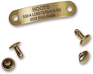 LuckyPet Rivet-On Pet ID Tag - Personalized, Silent and Customized - Suitable for Cats and Dogs - Heavy-Duty Pet Identific...