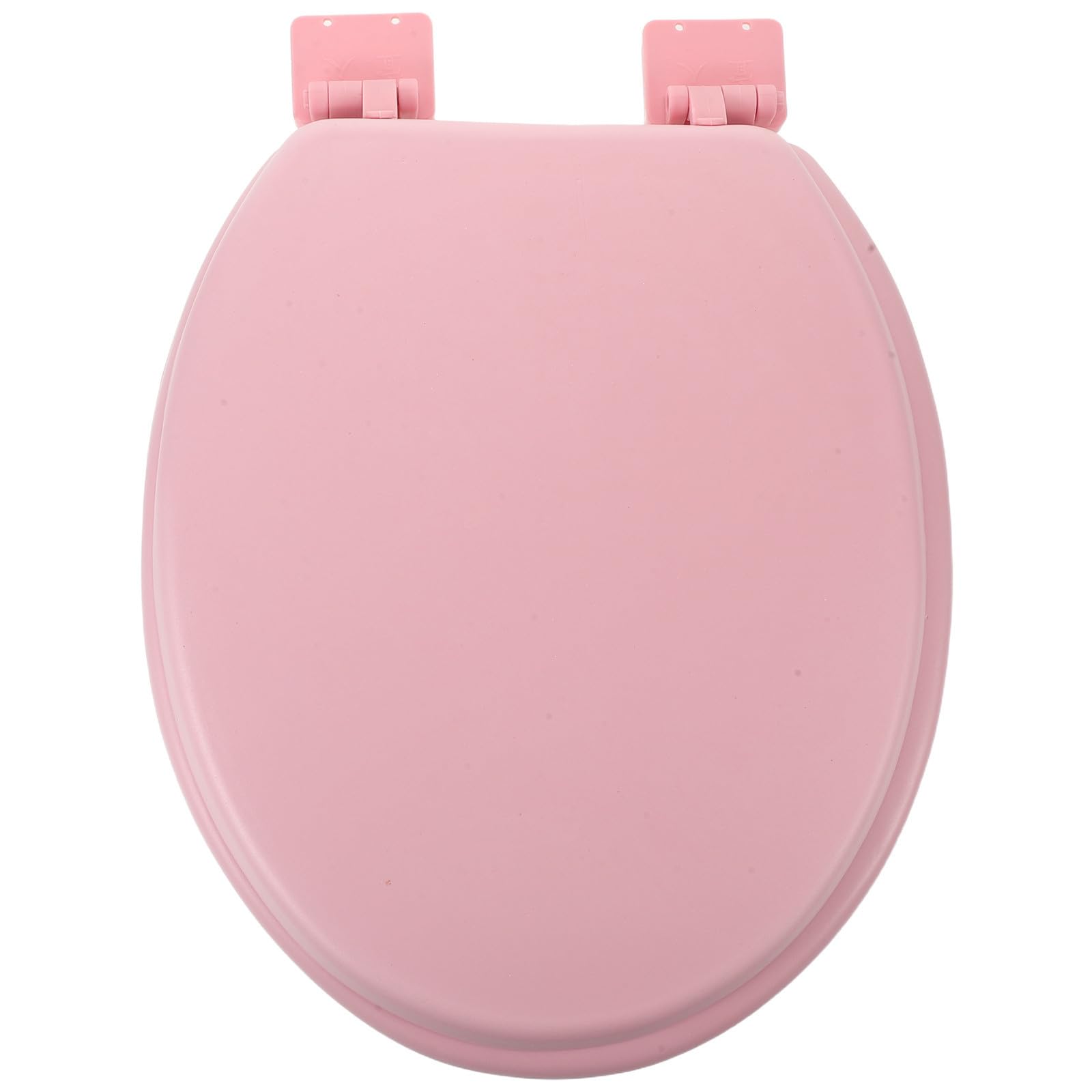 SEWACC Asiento de Inodoro en Forma Cojín Acolchado de Espuma Rosa y Cierre Lento, Adecuado para Reemplazo en Baños de Hogar y Hotel, Accesorios para Baño Silenciosos