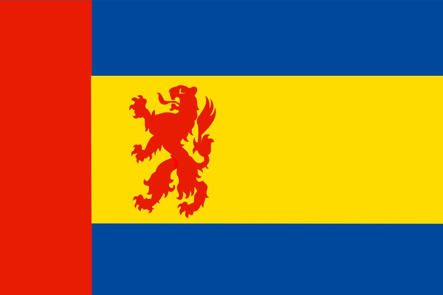 Drapeau de la commune d'Opmeer de haute qualite grand format