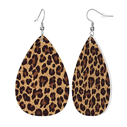 Women Earrings Faux Leather Earrings Teardrop Dangle Earrings Pu Leaf Earring Lightweight2