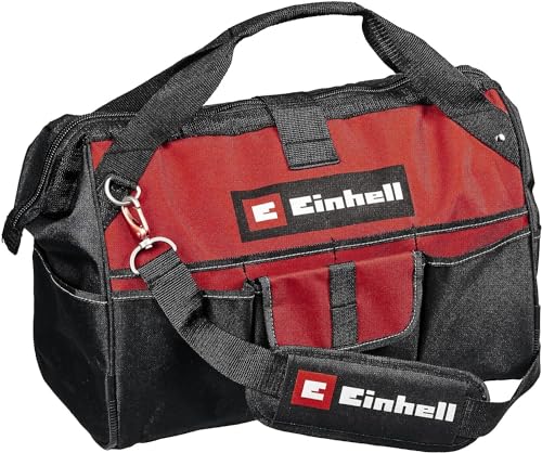 Original Einhell Tasche Bag 45/29 (für Werkzeuge & Zubehör, langlebig mit verstärktem Boden, Tragegurt, Tragegriff, verschiedene Taschen und Fächer)
