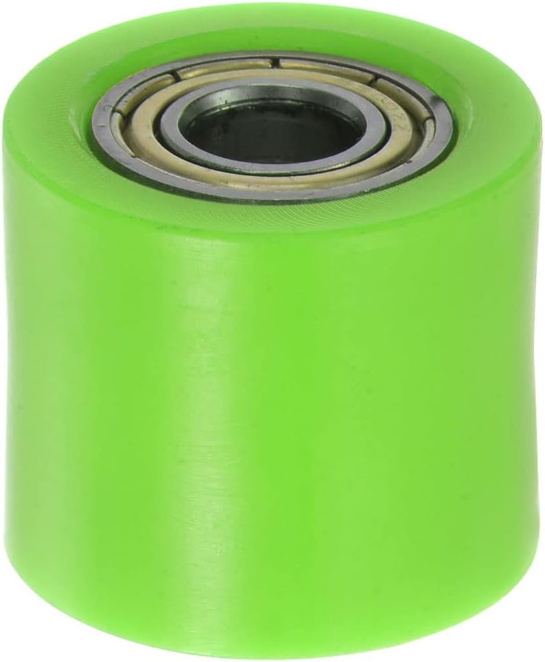 HARFINGTON Chain Roller Pulley Tensioner 10mm Nylon Cylinder Type Guide Wheel Slider for Mini Motorcycle Dirt Bike ATV Go-Kart, Green