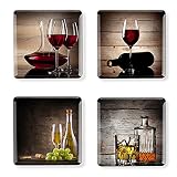 Fridge Magnets Square Graceful Wine Refrigerator Magnets Kitchen Magnets Whiteboard Magnet Gifts for
