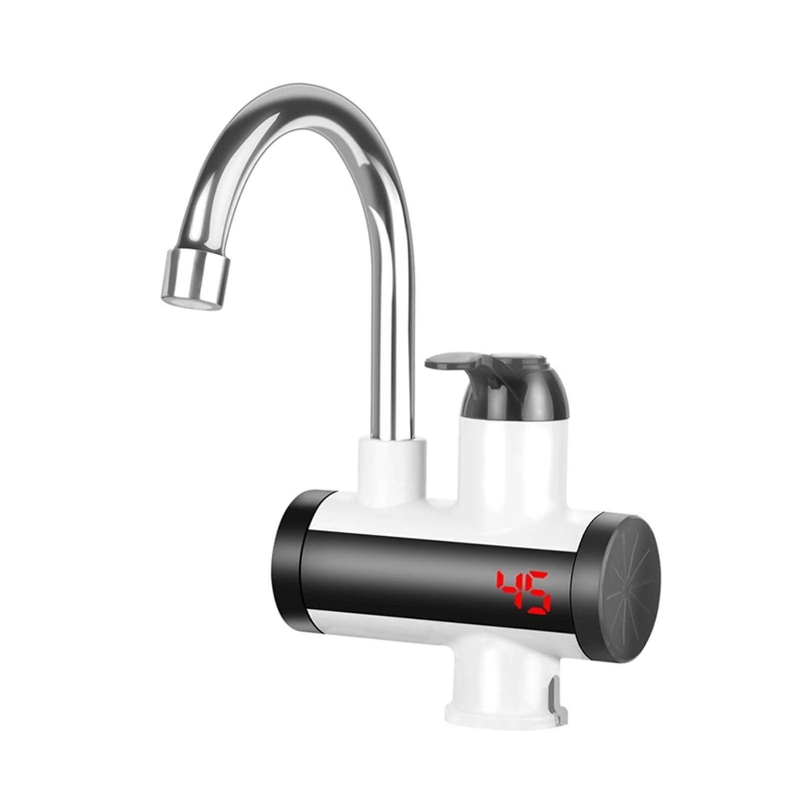 LNHHG Electric Water Heater Bathroom,Kitchen Water Tap Faucet Tankless Instant, Hot Water Faucet Fast Heat(Nero)