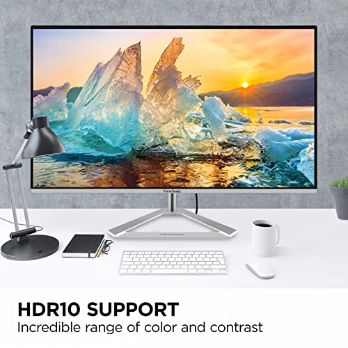 Image of ViewSonic VX2776-4K-MHDU 27 Inch 4K Monitor, IPS with 65W USB-C and HDR10 for Ultimate Home and Office Entertainment, Ultra-Thin Bezels, DisplayPort for Daisy Chain, and HDMI Inputs
