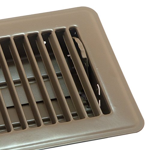 Accord ABFRBR48 Floor Register with Louvered Design, 4-Inch x 8-Inch(Duct Opening Measurements), Brown - Thumbnail 4
