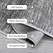 RUGSREAL Small Area Rug 2x3 Entryway Rug Washable Contemporary Bath Mat Modern Solid Indoor Throw Carpet Machine Washable Non-Slip Low-Pile Area Rug for Living Room Bedroom Laundry, 2' x 3' Grey