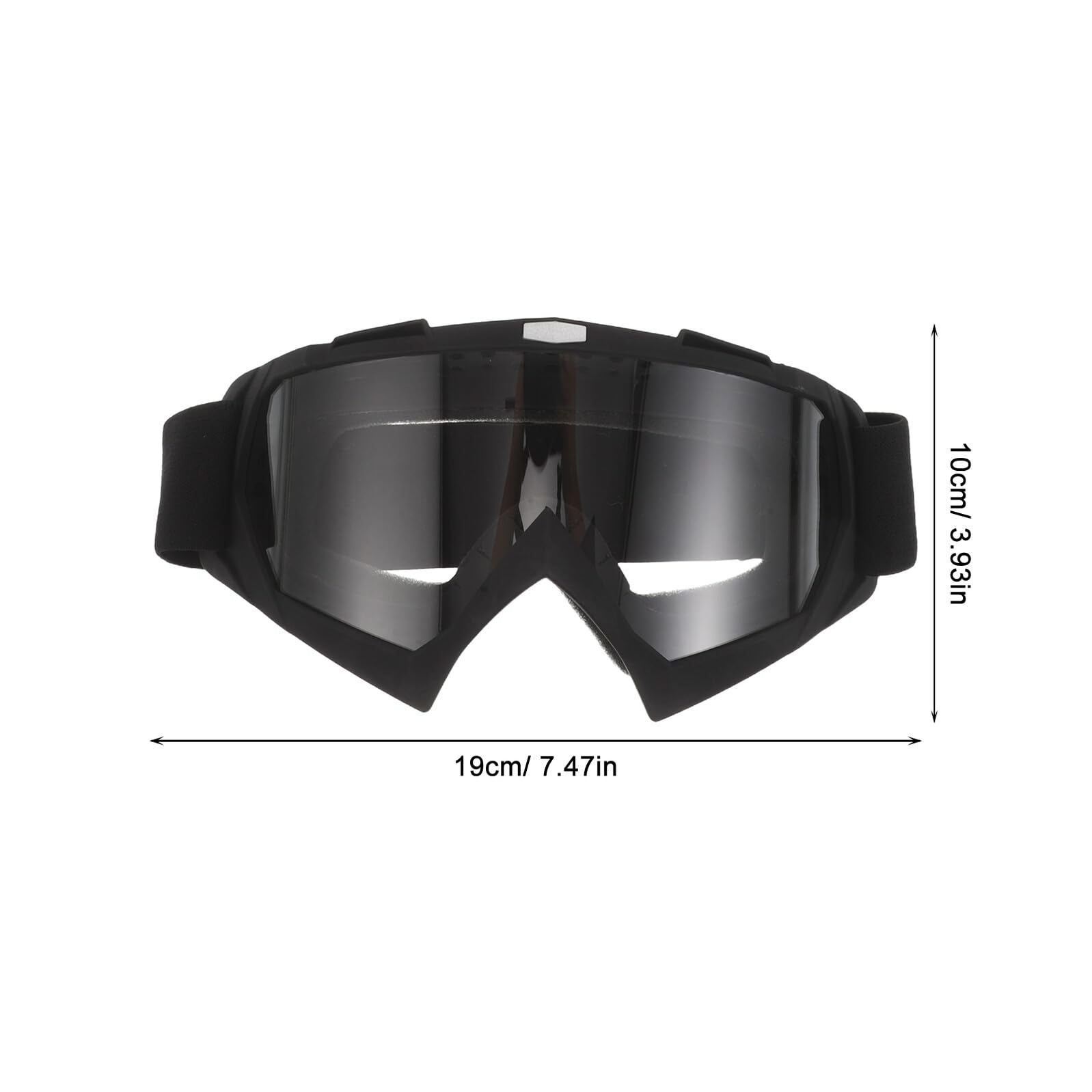 2 Pezzi Occhiali Moto Vintage da Cross Protezione Anti-vento e Polvere Lenti Trasparenti e Sfumate Regolabili per Uomo Donna Compatibili con Caschi Off-road e Atv
