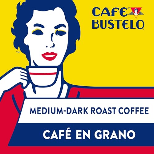 Image of Cafe Bustelo Supreme by Bustelo Espresso Style Dark Roast Whole Bean Coffee, 16 Ounce (Pack of 6)