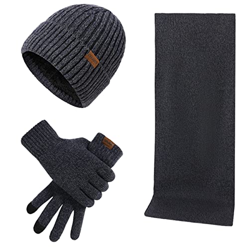 Gorro evita viento en el cuello y guantes evitan manos frías con pantallas táctiles