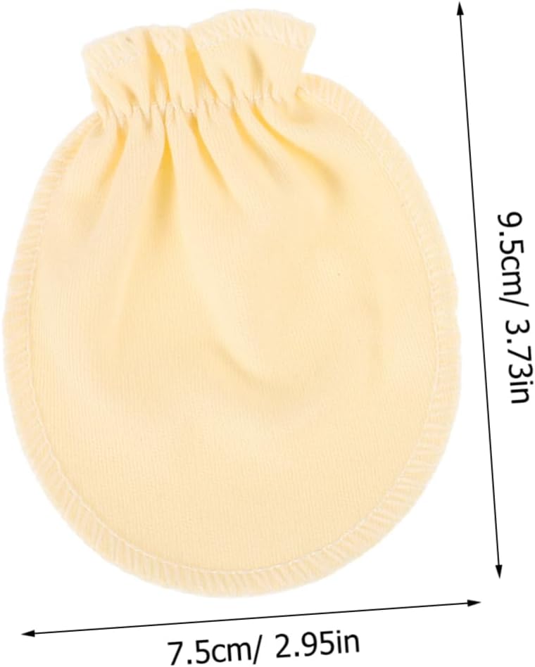 Ipetboom Newborn Mittens Boy Girl Scratch Gloves for Girls Boys Soft Cotton Gloves Elastic Band Face Safe Non Scratch for Sleep Play