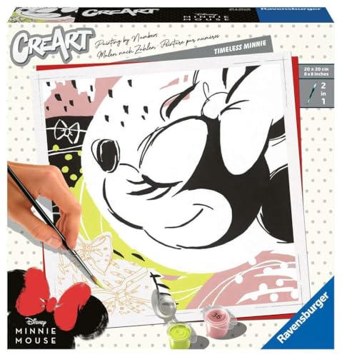 CreArt Peinture au numéro : Carré Disney Minnie Mouse Modern Ravensburger Jeux France - vue 7