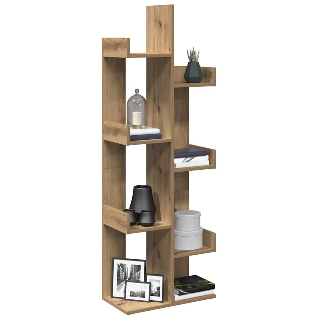 vidaXL Bibliothèque chêne Artisanal 48x25,5x140 cm Bois d'ingénierie