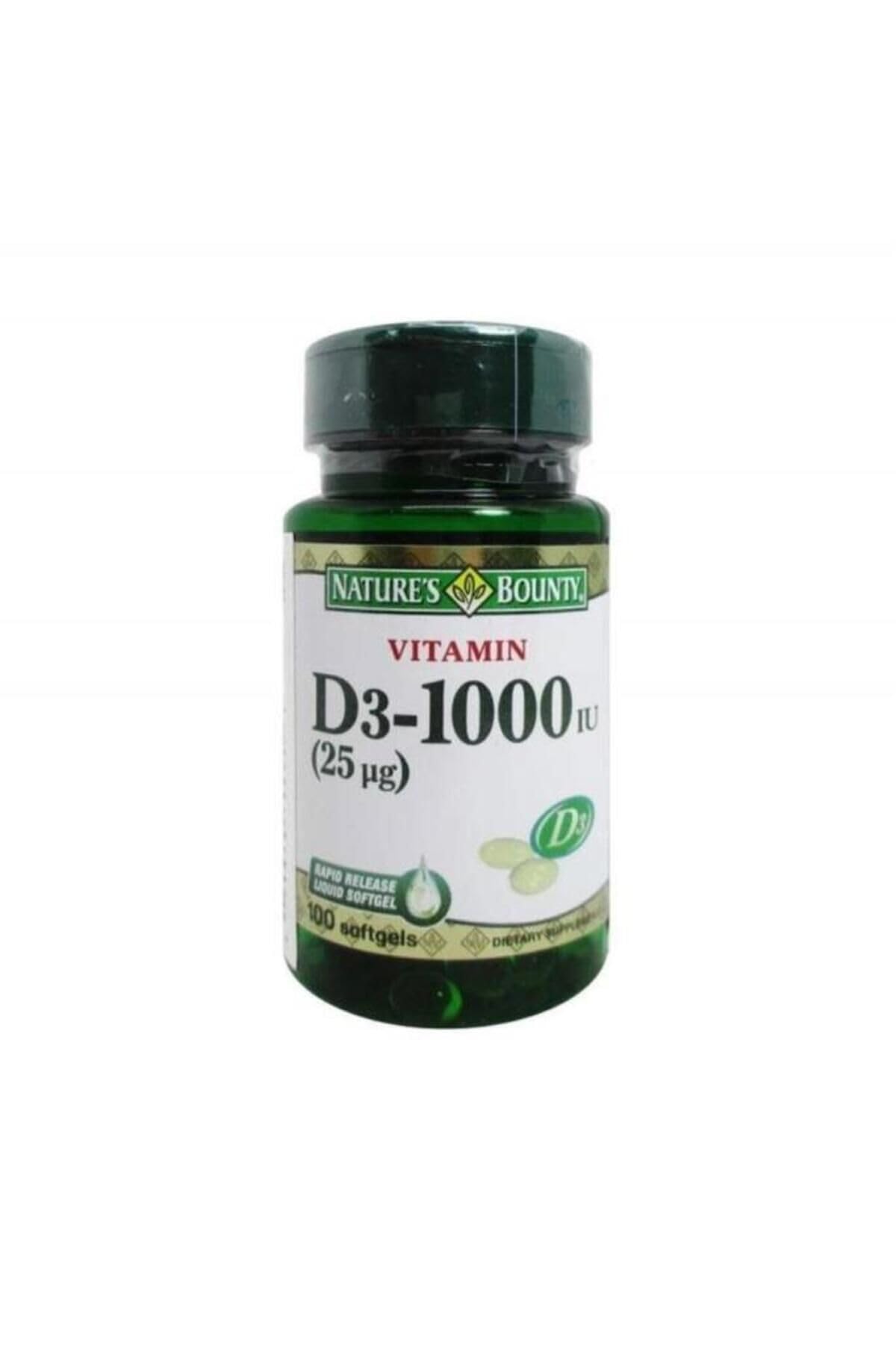 Nature's Bounty Vitamin D3 1000 100 mg Soft Gels, 120 Count