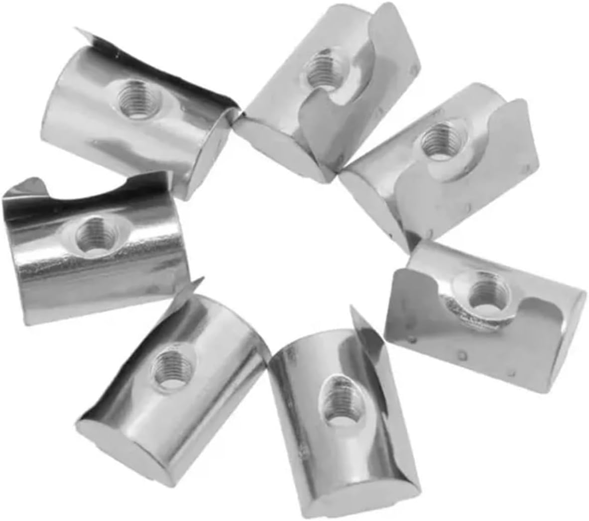 UAMOU 20pc M4 M5 M6 M8 Spring Nut Drop in Sheet T Nut Fit for 6mm Slot Aluminum Extrusion Profile 20020/3030/4040 Series Zinc Plate Coated Cheerfully (Color : 40s M5)