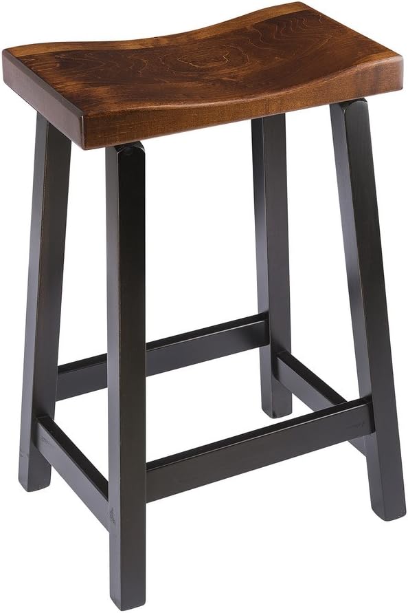 Furniture Barn USA 24" Urban Bar Stool in Maple Wood, Michael's Cherry and Onyx