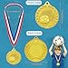 YUJUE 12 Pieces Soccer Medals, 12 Pieces Soccer Bracelets Kids Soccer Medal Children Metal Medals Children Girls Birthday Gifts for Kid’s Sports Soccer Games and Soccer Party Favors